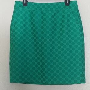 Banana Republic Factory Polka Dot Skirt Green Size 6